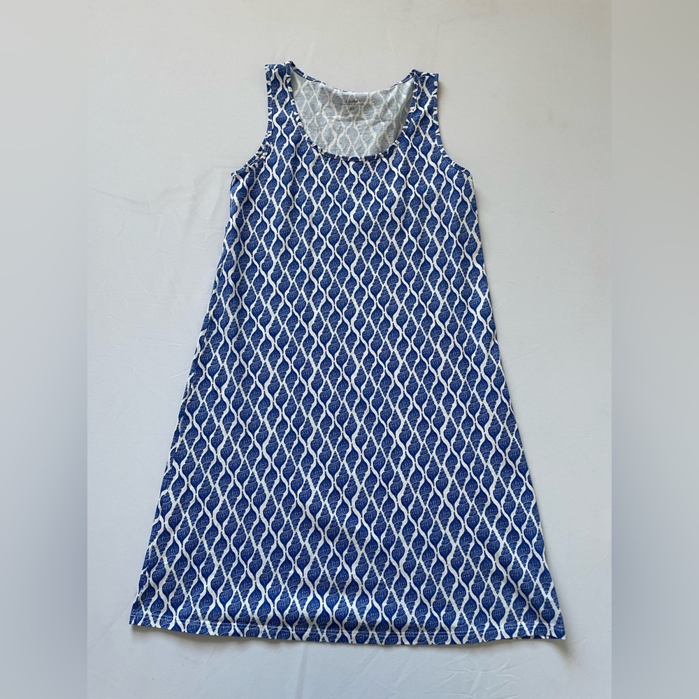 CALIDA Switzerland Organic Cotton Nightgown Blue & White XS